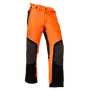 Front view of Husqvarna chainsaw trousers designed for work wear.