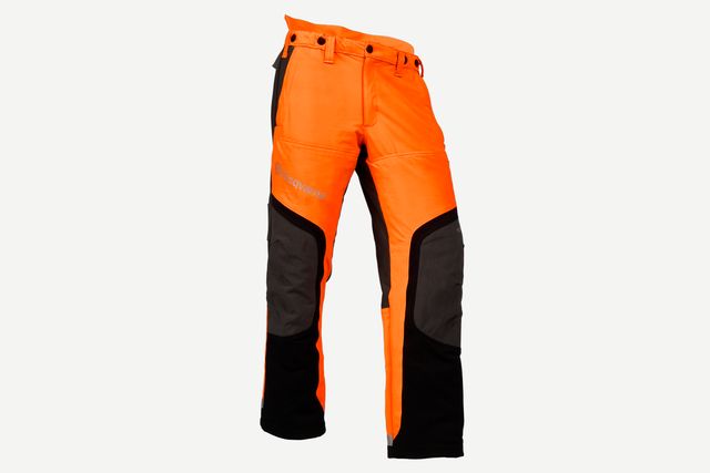 Side view of Husqvarna chainsaw trousers.