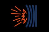 Icon depicting sound waves and an explosion effect.