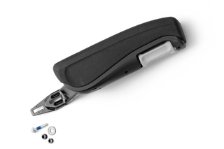 Seitenansicht einer Husqvarna Produktkomponente mit zugehörigen Kleinteilen.