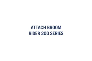 How to attach and remove a broom, R 200-series 1m50s 16:9 MASTER