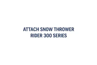 How to attach and remove a snow thrower, R 300-series 1m19s 16:9 MASTER