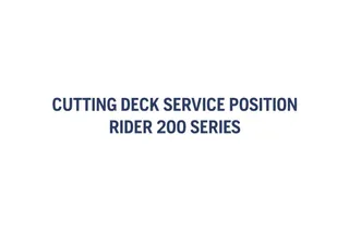 How to put your Rider in Service position, R 200-series 1m44s 16:9 MASTER