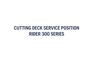 How to put your Rider in Service position,  R 300-series 1m40s 16:9 MASTER