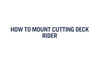 How to mount cutting deck R 316Ts AWD 1m28s 16:9 MASTER