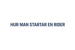 How to start your Rider R 316Ts AWD 58s 16:9 SE