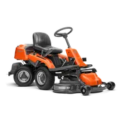 Side view of a Husqvarna ride-on mower with a Combi 94 cutting deck.
