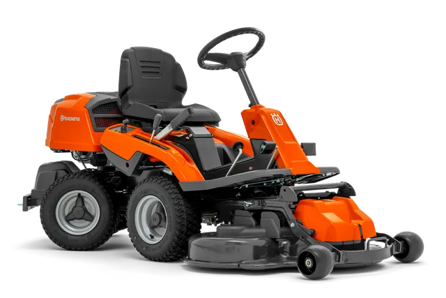 Вид спереду на комерційну косарку Husqvarna з різальною декою.