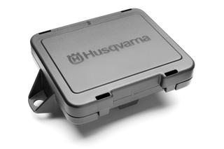 Top view of a Husqvarna product casing with branding.