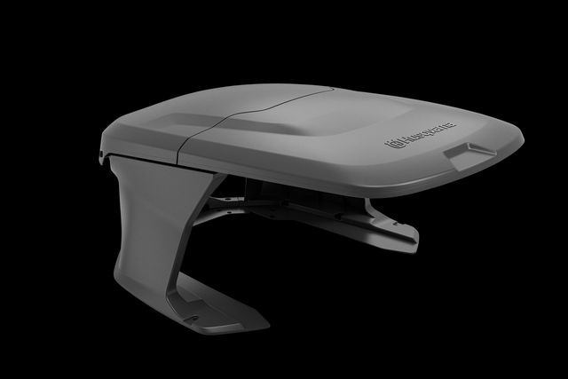 Top view of a robotic lawn mower cover.