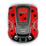 Top view of a Husqvarna Automower 315 with a ladybug design.
