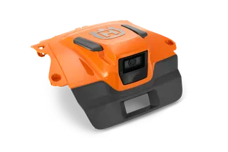 Top view of a Husqvarna robotic lawn mower cover.