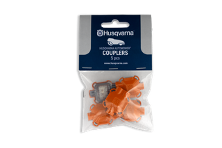 Vorderansicht eines Husqvarna Automower Kupplungsgeräts mit 5 Stück.