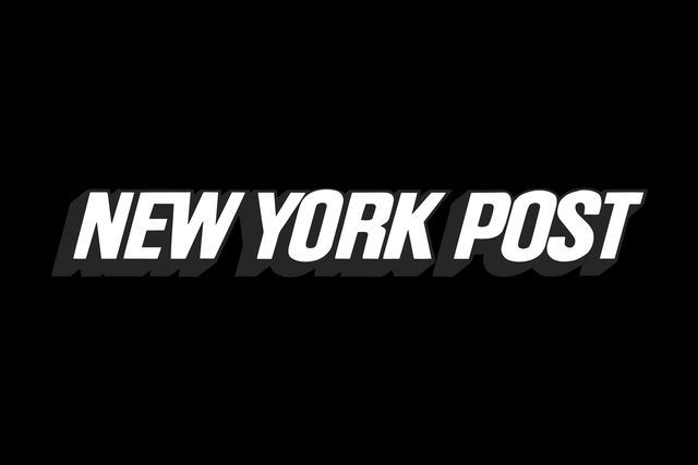 The words “NEW YORK POST” in bold italic text with a drop shadow on a black background.