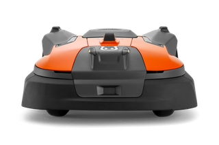Automower® 580 EPOS® Husqvarna. Vue de face d’un robot tondeuse au design élégant.