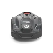 Front view of a Husqvarna 305E NERA robotic lawn mower.