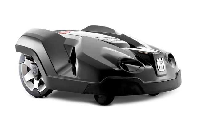 Seitenansicht eines Husqvarna Mähroboters.