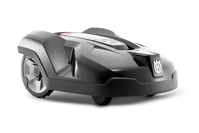 Seitenansicht eines Husqvarna Mähroboters.