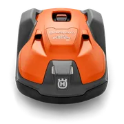 Sprednji pogled kosilnice Husqvarna Automower 550 z elegantno obliko.