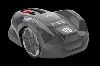 Seitenansicht eines Husqvarna Mähroboters.