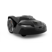 Side view of a Husqvarna robotic lawn mower.