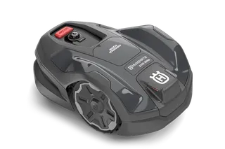 Seitenansicht eines Husqvarna Mähroboters.