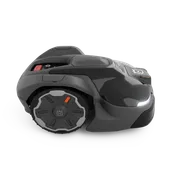 Side view of a Husqvarna robotic lawn mower.