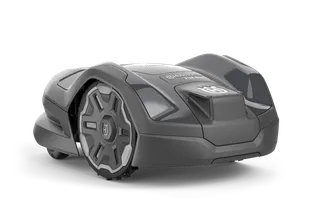 Seitenansicht eines Husqvarna Automower®® 310E NERA Mähroboters für automatisiertes Grasmähen.