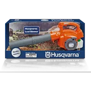 Front view of a Husqvarna leaf blower in its packaging.