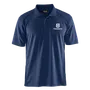 Vorderansicht eines Poloshirts mit Husqvarna-Logo.