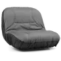 Front view of a cushioned seat designed for outdoor equipment.