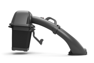 Collecting Bag ClearCut™. Side view of a Husqvarna grass collection system for a lawn mower.