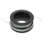 Front view of a spool of trimmer line.