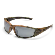 Side view of Husqvarna protective sunglasses with camouflage design.