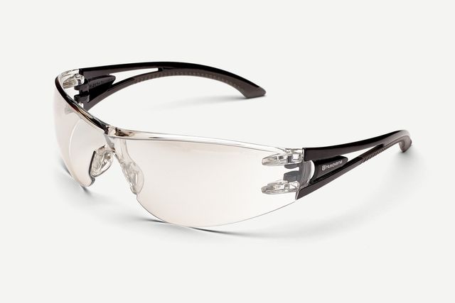 Side view of Husqvarna protective eyewear with clear lenses.