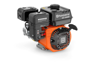Side view of a Husqvarna HH 196MP engine with visible components.