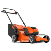Вигляд збоку на акумуляторну газонокосарку Husqvarna.