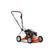 HUSQVARNA KLIPPO LB 453S. Nähtava lõikekorpusega lükatava muruniiduki külgvaade.