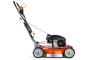 HUSQVARNA KLIPPO LB 553S e. Side view of a lawn mower with a visible engine and handle.