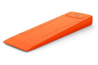 Studio image of a Husqvarna plastic felling wedge, angled view.