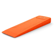 Studio image of a Husqvarna plastic felling wedge, angled view.