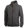 Front view of a Husqvarna hoodie with zippered pockets and embroidered logo.