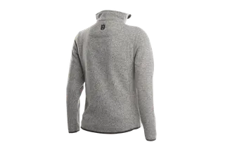Rear view of a Husqvarna fleece jacket with logo on the back.