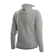 Rear view of a Husqvarna fleece jacket with logo on the back.