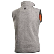 Vue arrière d’un gilet de travail sans manches avec logo Husqvarna dans le dos.