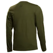 Vista traseira de uma camisola de manga comprida com o logótipo da Husqvarna nas costas.