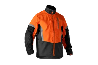 Framifrån på en Husqvarna arbetsjacka med reflekterande delar.