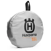 Vorderansicht einer Husqvarna 55-Liter-Aufbewahrungstasche mit Griff.
