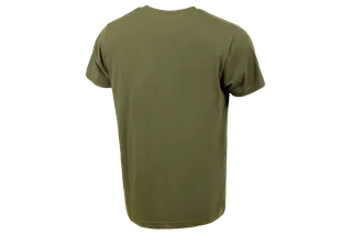 Rear view of a plain t-shirt.