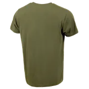 Rear view of a plain t-shirt.